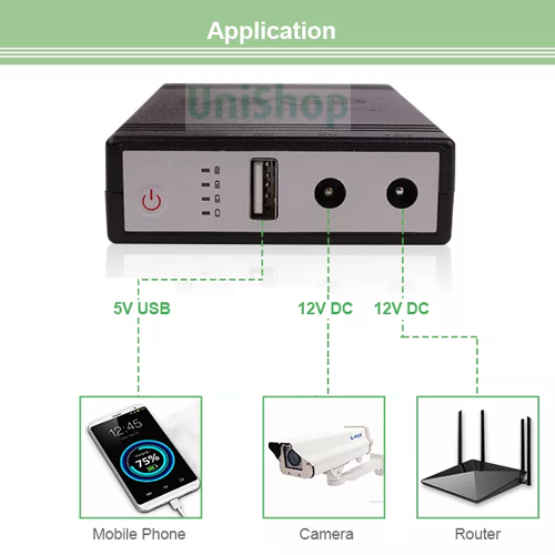 WGP Mini UPS 5V 12V 12 Volt Output Router UPS