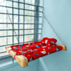 Indoor Cat Hammock Bed | Wooden Frame & Hanging Chains for Window, Wall