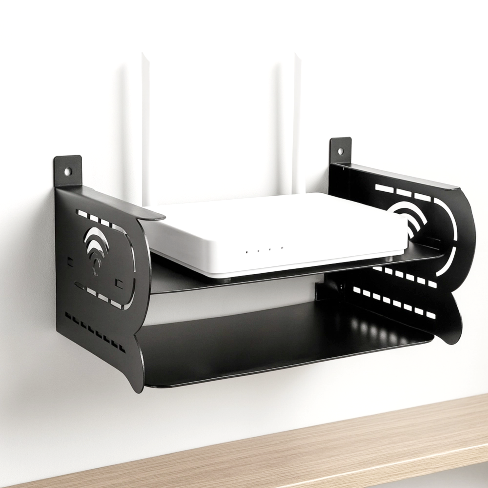 Metal Router Stand – Black