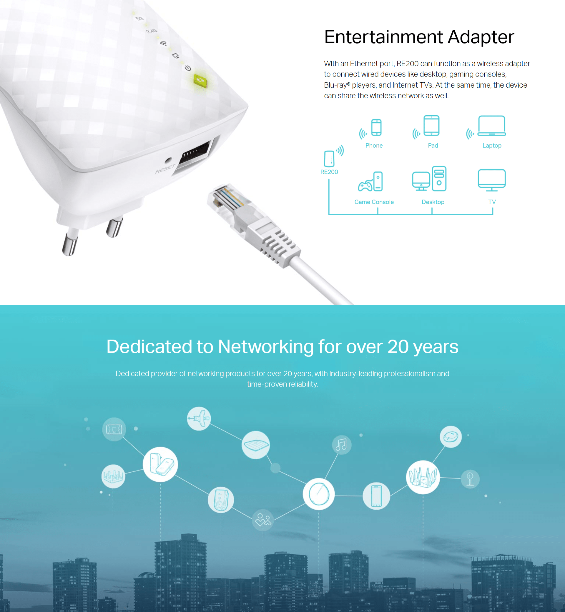 TP-Link RE200 AC750 Wi-Fi Range Extender - V5
