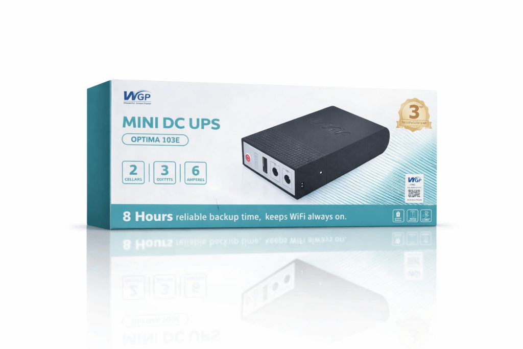 WGP Optima 103E DC UPS for Router, Onu, CC Camera 5, 12, 12 Volt Output ...