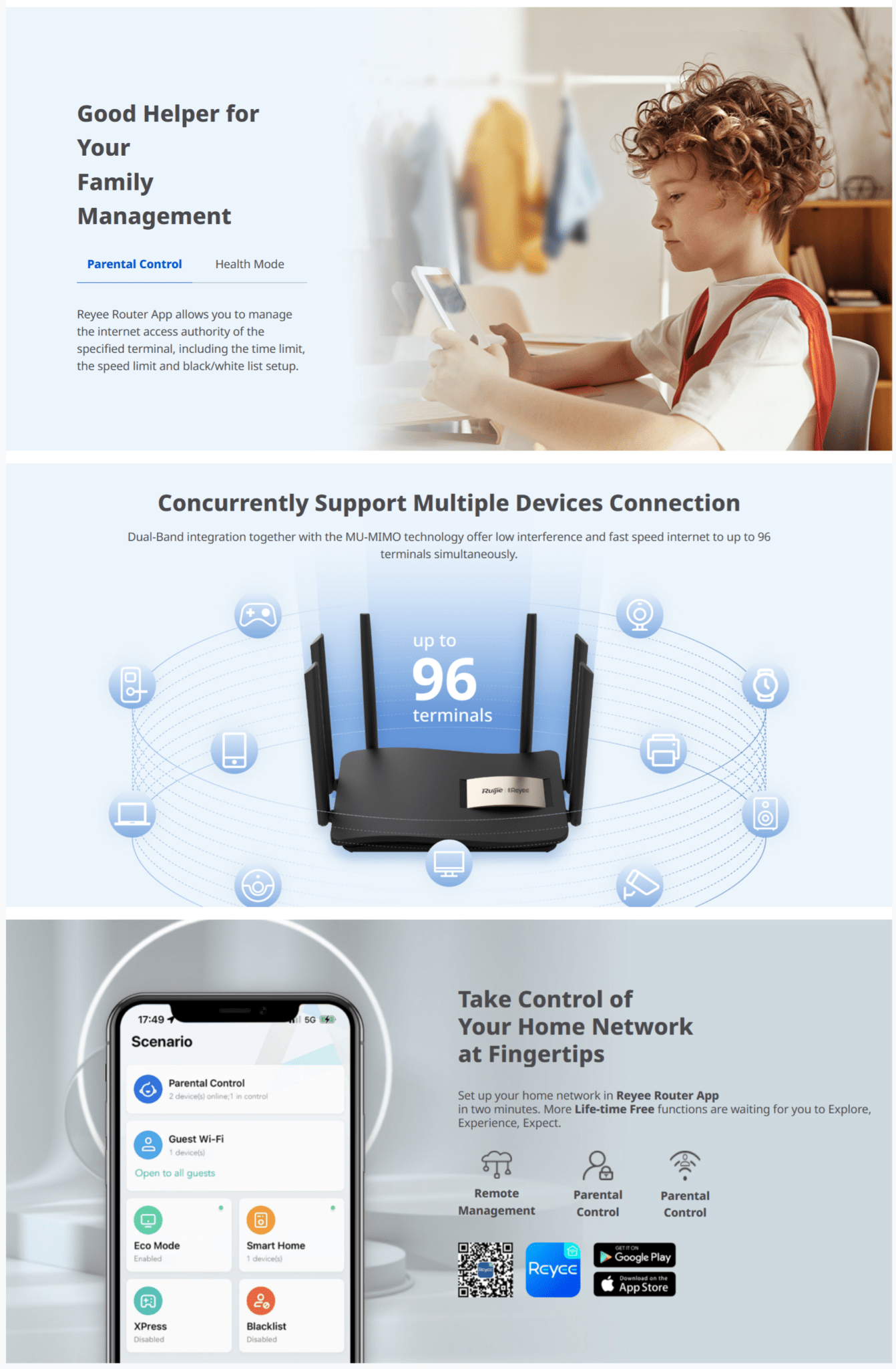 Ruijie RG-EW1200G PRO 1300M Dual-band Gigabit Wireless Router