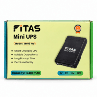 FiTAS TM95 Pro DC Mini UPS 5V 9V 12V 12V With TYPE-C Fast Charging With Adapter