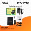 FiTAS TM95 Pro DC Mini UPS 5V 9V 12V 12V With TYPE-C Fast Charging With Adapter