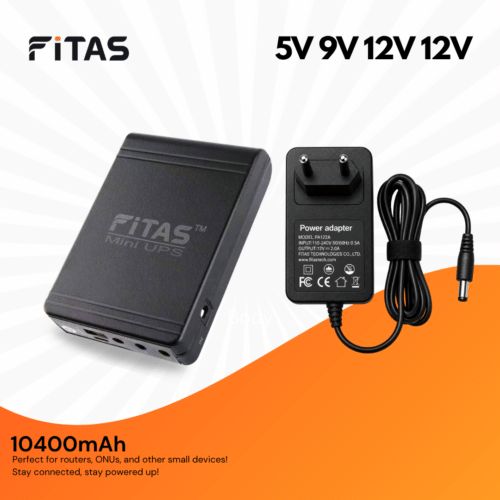 FiTAS TM95 Pro DC Mini UPS 5V 9V 12V 12V With TYPE-C Fast Charging With Adapter (2) FiTAS TM95 Pro DC Mini UPS 5V 9V 12V 12V With TYPE-C Fast Charging With Adapter