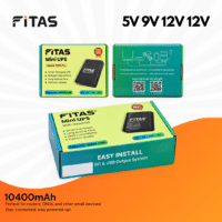 FiTAS TM95 Pro DC Mini UPS 5V 9V 12V 12V With TYPE-C Fast Charging With Adapter