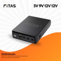 FiTAS TM95 Pro DC Mini UPS 5V 9V 12V 12V With TYPE-C Fast Charging With Adapter