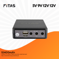 FiTAS TM95 Pro DC Mini UPS 5V 9V 12V 12V With TYPE-C Fast Charging With Adapter